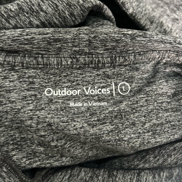 Outdoor Voices Lightweight Hoodie Women’s Large Grey Heathered Pocket Cloudknit - Picture 3 of 7